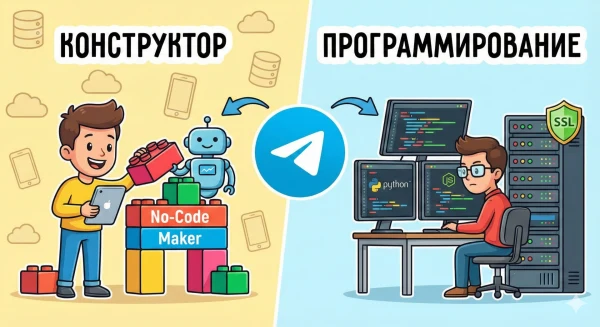 Telegram bot yaratish: Konstruktor yoki Dasturlash? To‘liq qo‘llanma