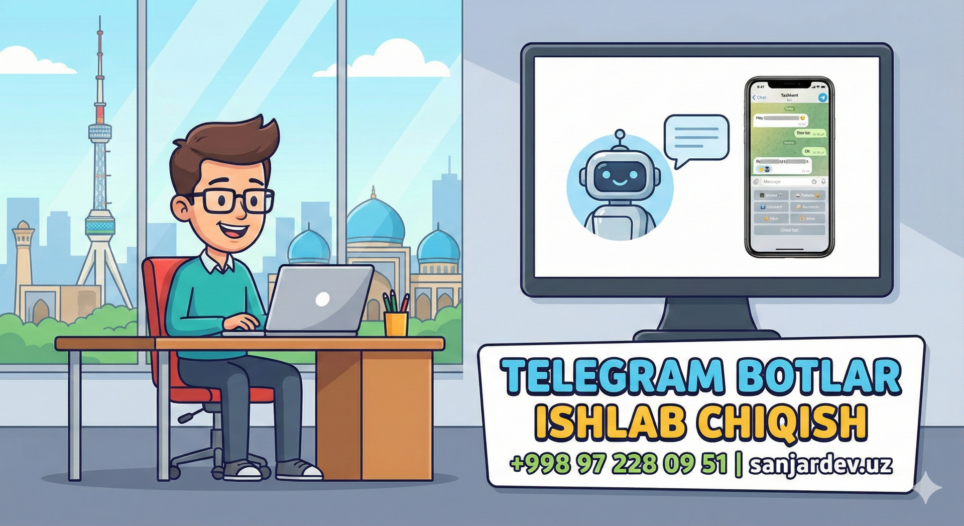 Toshkent va O‘zbekistonda Telegram Bot Yaratish xizmati